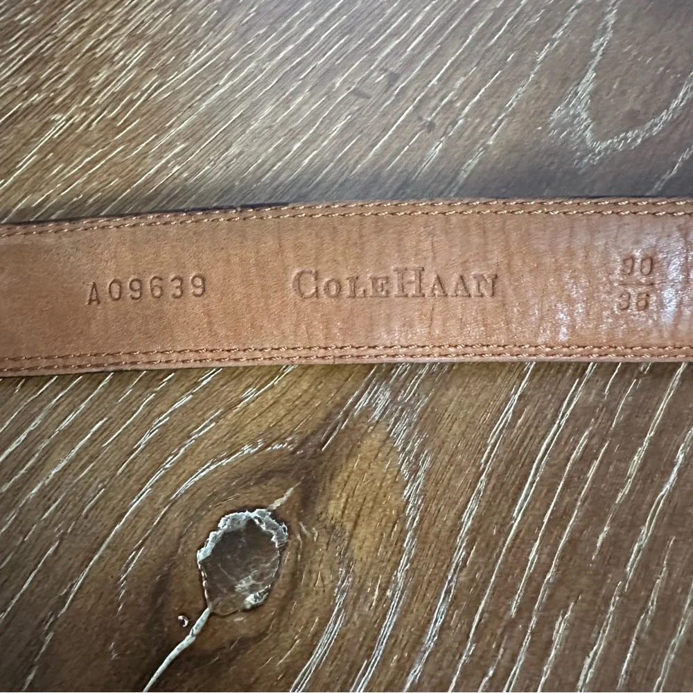 Vintage Cole Haan‎ Genuine Leather Belt A09639 ~ Dark Brown ~ 38